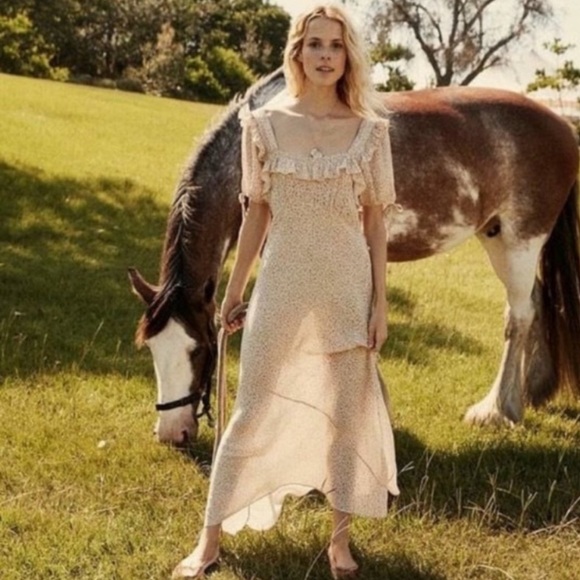 Doen Cream Floral Maxi Dress - Picture 1 of 8